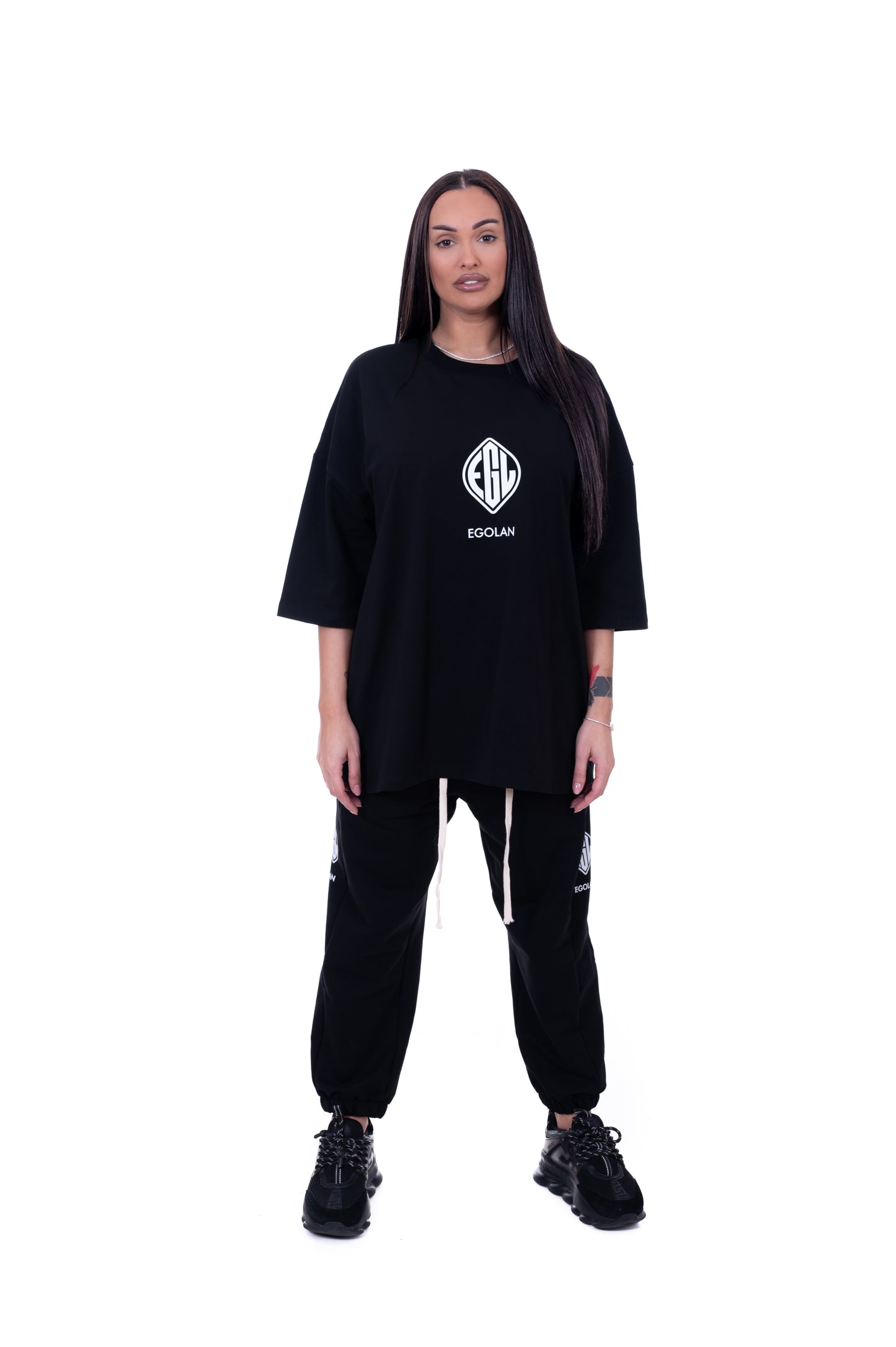 Tricou femei Egolan V4 Alb Oversize