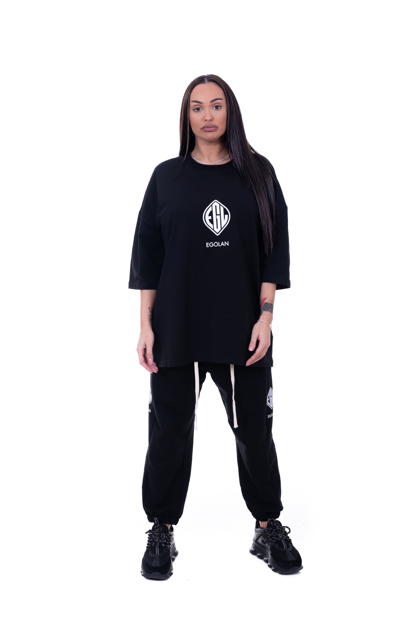 Tricou femei Egolan V4 Alb Oversize
